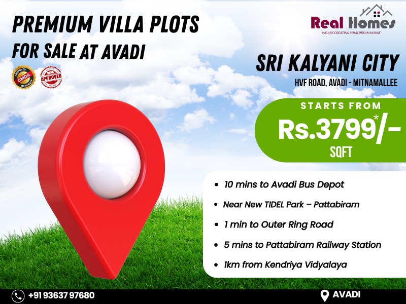 Real Homes - Residential Plots Near Avadi, Chennai