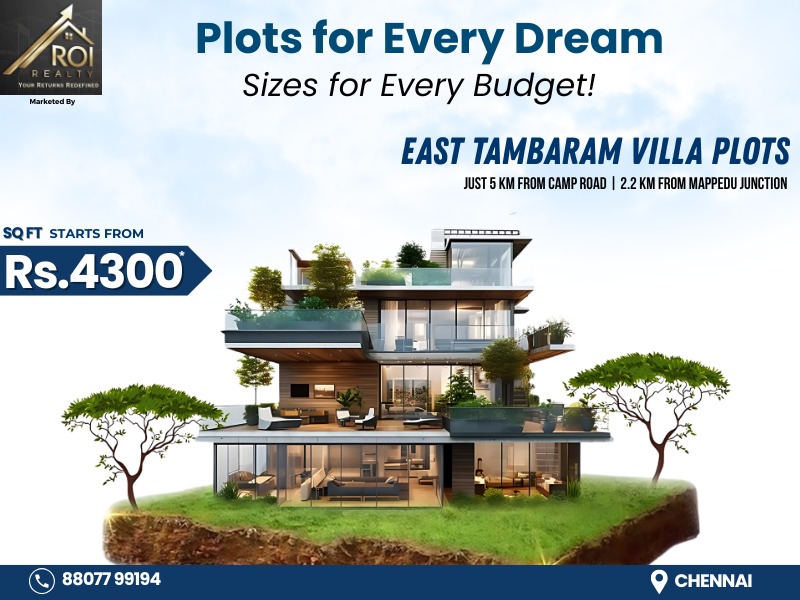 ROI Realty – CMDA & RERA Approved Villa Plots in East Tambaram