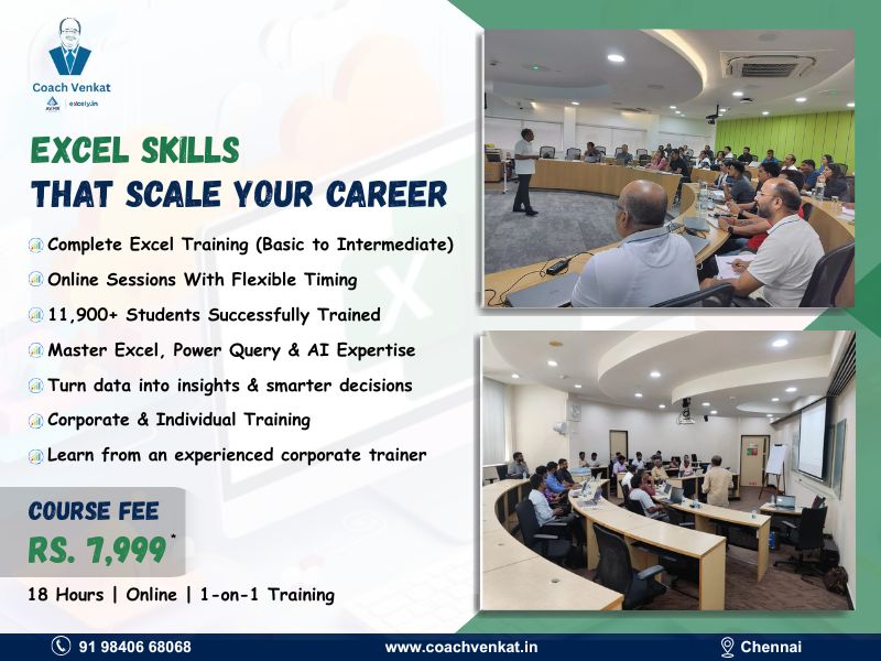 Coach Venkat – Advanced Excel Learning Hub in Chennai